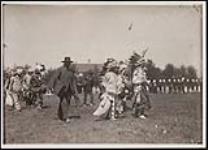 [First Nation chiefs meeting with Lord Strathcona at Silver Heights] 1909