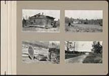 [Photograph album of people and houses in an unidentified First Nations community, likely Haudenosaunee or Anishinaabe, page 9] [between 1910-1921]