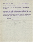Correspondence W.S. Walker 1917
