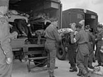 Wounded return from front to English hospitals June 1944.