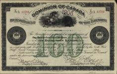 Scrip number A 13701 - Amount 160.00$ 1876-1927
