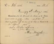 SPENCE, Miles (Son of John Spence) - Scrip number 4183 and 2154 - Amount 240.00$ 11 May 1886