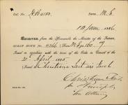 TAIT, Christina (Née Favel) - Scrip number 4266 - Amount 160.00$ 15 June 1886
