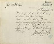 BANGS, Jessie (Refund of Treaty Money) - Scrip number 11114 - Amount 47.00$ 30 August 1886