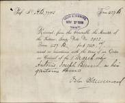 BERNARD, Antoine Joseph (Heir of Antoine Bernard) - Scrip number 2922 - Amount 240.00$ 1 November 1886