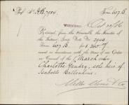GAUDRY, Charlotte (Sole heir of Isabelle Ballendine) - Scrip number 2943 - Amount 240.00$ 23 October 1886