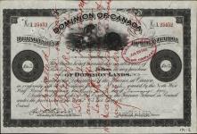 GREY, Joseph (Half-brother and one of the heirs of Louis Grey) - Scrip number A 25452 - Amount 30.00$ - Certificate number D 2326 1900/10/19-1901/01/31