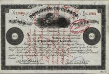MORRISON (née GREY), Ann (Sister and one of the heirs of Louis Grey) - Scrip number A 25462 - Amount 30.00$ - Certificate number D 2310 1900/10/19-1901/01/31
