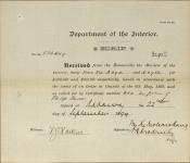 KNOTT, Philip - Scrip number A 0711 and A 0712 - Amount 240.00$ 22 September 1899