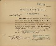 OAR (née AUGER), Betsy - Scrip number A 1854 and A 10354 - Amount 240.00$ 28 November 1899