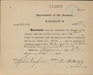 KANANTA (or CANADA), William (An heir of Emma Kananta or Canada) - Scrip number A 25083 - Amount 48.00$ 5 November 1900