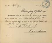 POITRAS, Gabriel Jr. - Scrip number 7338 - Amount 160.00$ 27 October 1885