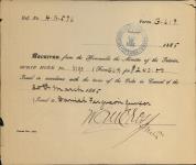 FERGUSON, Daniel Jr. - Scrip number 2190 - Amount 240.00$ 25 September 1885