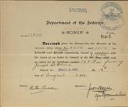 SAINT-DENIS, Joseph - Scrip number 0252 and 1750 13 August 1900