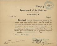 BRELAND, Louis Zacharie (Son of Zacharie Bréland) - Scrip number A 3482 and A 11910 - Amount 240.00$ 27 November 1900