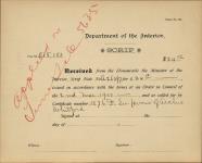 WHITFORD, Archie (Applied on Time Sale No 5635) - Scrip number A 26397 - Amount 24.00$ [1904]