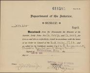 GOULET, Théodore (Son of Roger Goulet) - Scrip number A 3869 and A 12276 - Amount 240.00$ 21 January 1901