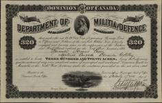 Grantee - Perry, James - Gunner - Montreal Brigade Garrison Artillery 21 September 1885