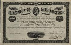 Grantee - Templeman, Albert Edward - Gunner - Montreal Brigade Garrison Artillery 21 September 1885