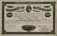 Grantee - Nickle, Andrew - Gunner - Montreal Brigade Garrison Artillery 21 September 1885