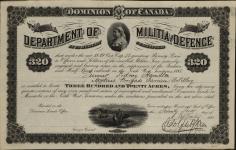Grantee - Hamilton, Sidney - Gunner - Montreal Brigade Garrison Artillery 21 September 1885