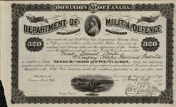 Grantee - Tomlin, Samuel - Private - "B" Company Halifax Provisional Battalion 26 October 1885