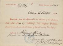 Receipt - Wood, William - Private - Midland Battalion - Scrip number 97 [between 1885-1913]