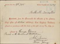 Receipt - Young, George - Private - Midland Battalion - Scrip number 264 [between 1885-1913]
