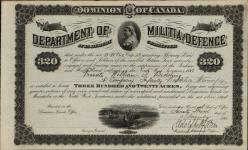 Grantee - Bedding, William J. - Private - "A" Company Infantry Battalion Winnipeg 23 November 1885