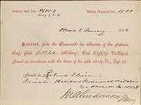 Receipt - Flinn, Richard - Private - Halifax Provisional Battalion - Scrip number 526 [between 1885-1913]