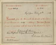 Receipt - Sullivan, Edward - Lance Corporal - Halifax Provisional Battalion - Scrip number 107 [between 1885-1913]