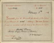 Receipt - Fraser, Walter - Private - Halifax Provisional Battalion - Scrip number 108 [between 1885-1913]