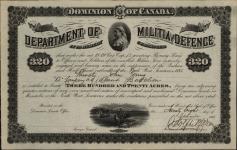 Grantee - Young, John - Private - "A" Company Midland Battalion 28 September 1885