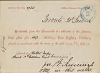 Receipt - Irnpy, Walter - Private - Tenth Battalion Royal Grenadiers - Scrip number 673 [between 1885-1913]