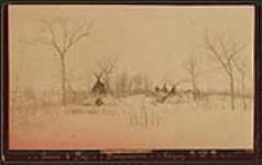 [First Nation camp in winter]. Original title: Indian camp, winter [ca. 1885]