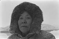 [Kenojuak Ashevak walking near Cape Dorset (Kinngait)] November 1980.