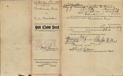 Lane, Christiana of Baie St. Paul, Manitoba, Administratrix of the Estate of Ellen Gall, deceased to Bradshaw, Clarence Wilton of Winnipeg, Manitoba, Barrister-at-law 26 July-24 October 1902