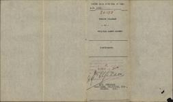 Chapman, Vernon of Nelson, B.C., Printer to Crosby, William James of Golden B.C., Mill-hand 20 May-24 November 1926