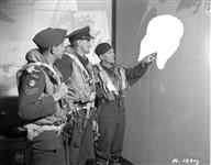 Plotting Patrol, L to R, F/S R.A. Coulter, P/O G.M. Francis, S/L N.E. Small [1942-1943]
