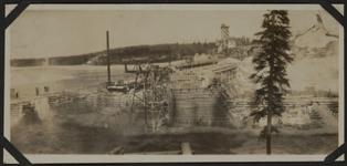 [Ear Falls Hydroelectric Dam under construction, Obishikokaang (Lac Seul First Nation), Ontario, 1929] Original title: Ear Falls Dam in Construction 1929