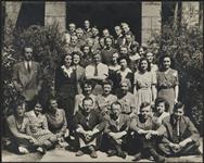 Examination Unit (Intelligence), Dept. of External Affairs, posed in front of the National Research Council Annex, 345 Laurier Avenue East, during World War II 30 May 1945