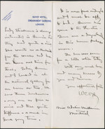Illustrated letter from Sir William to his daughter Adaline, March 3, page two of two 3 March, 1906