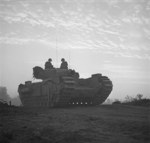 Canadians in France: Beauregard Rest Camp near Caen : Tanks on the move August 6, 1944