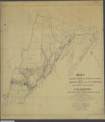 Map of the Kempt road shaded brown from Pointe aux Snelles and of the proposed new road shaded red from Ste Flavie village on the south shore of the river St Lawrence to Lake Matapediac and of a portion of Major Robinson's line of railway shaded green from Quebec to Halifax. [cartographic material] 1858
