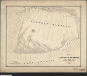 Plan of Toronto Harbour, Lake Ontario surveyed July and August 1881. [cartographic material] 1881