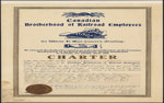 Charter. Canadian Brotherhood of Railroad Employees. Local 40, Englehart, Ontario, 1917.