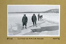 (Relief Projects - No. 17). Amesdale ONT, RP 17-158 Intermediate Land Fields, Men cutting ice for ice house February, 1936