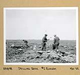 (Relief Projects - No. 19). Whitemouth MAN, Intermediate Land Fields RP 19-58, Men drilling rock March, 1935