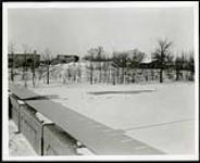 [Winter view of Rideau River and Hurdman Road from Hurdman Bridge] [1927-1932].