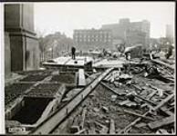 [View of Plaza Bridge expansion construction from Uniotn Station looking west toward Elgin Street] November 3, 1938